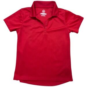Wonder Nation Boys Red Performance Polo Shirt School Uniform Size M 7-8 ShortSlv